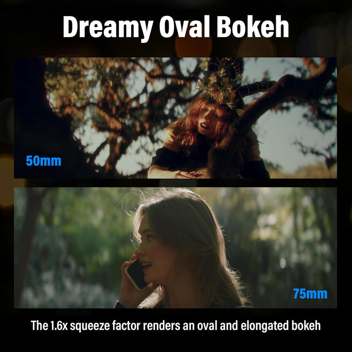 SIRUI Saturn 50mm 75mm Objektiv-Set T2.9 1.6X Vollformat Kohlefaser anamorphes Objektiv, Cine Objekt