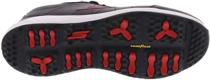 Skechers Herren Go Golf Prime Relaxed Fit Spikeless Golfschuh Sneaker 42 EU Schwarz Rot, 42 EU Schwa