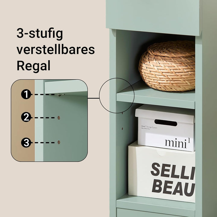 SoBuy Nachttisch mit Schublade für Boxspringbett Sofatisch Beistelltisch schmal Telefontisch Nachtsc