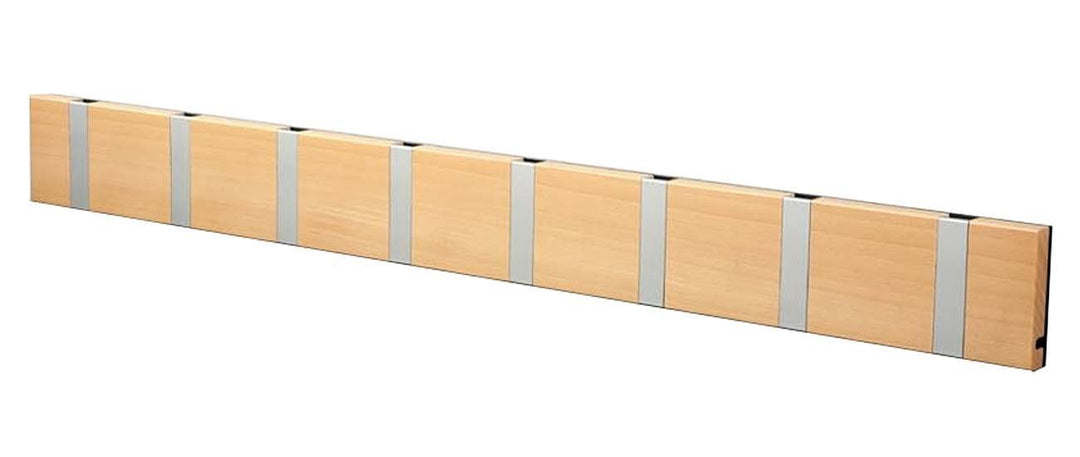 LoCa Garderobe Knax 8 Buche geölt (Haken klappbar Alu) Garderoben-Leiste Kleiderhaken Flur modern Ga