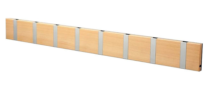 LoCa Garderobe Knax 8 Buche geölt (Haken klappbar Alu) Garderoben-Leiste Kleiderhaken Flur modern Ga