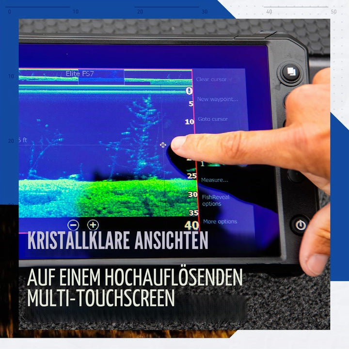 Lowrance Elite FS 9 Fischfinder (ohne Wandler) mit vorinstallierten C-MAP Konturendiagrammen