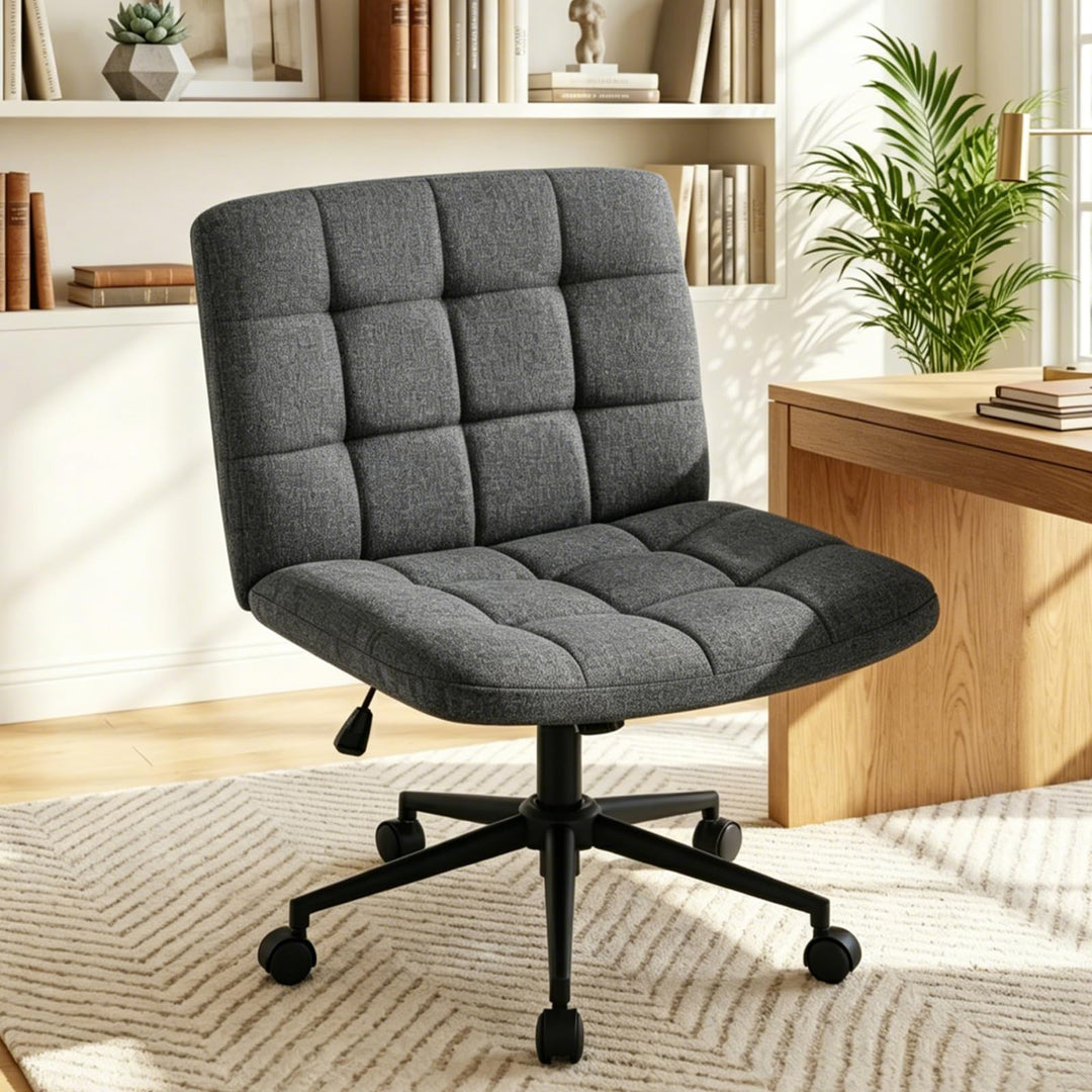 Hellove Bürostuhl Schreibtischstuhl mit breiter Sitzfläche, Ergonomischer Schneidersitz Stuhl ohne A