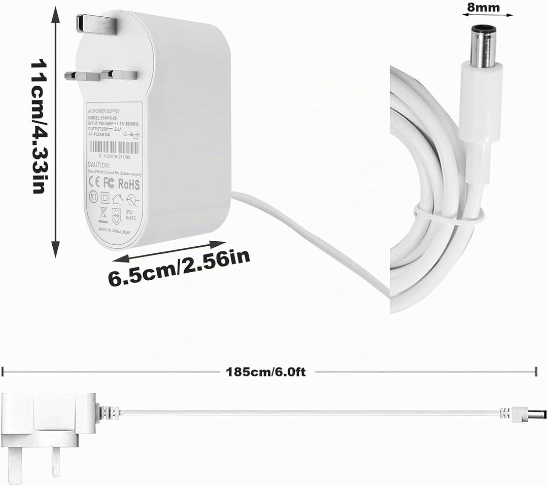 20V Netzteil Ladegerät für Dyson Ventilator/Luftreiniger TP04 TP05 TP06, DP04 BP01 PH02 PH04 PH09, L