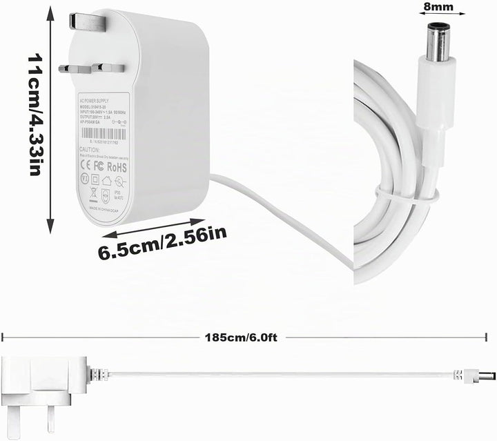 20V Netzteil Ladegerät für Dyson Ventilator/Luftreiniger TP04 TP05 TP06, DP04 BP01 PH02 PH04 PH09, L