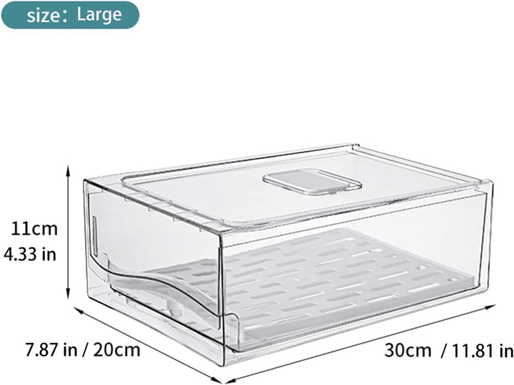 YekouMax Kühlschrank Organizer Set, Organizer Kühlschrank, Stapelbar und Wiederverwendbar, Wird für