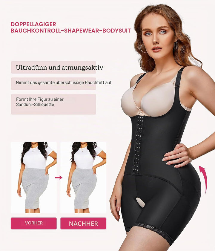 KUMAYES Shapewear Damen Unterbrust Korsett Shaping Bodysuit Bauchweg Body Shaper Figurformender Tank