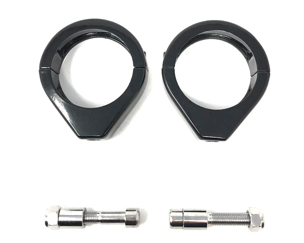 49mm Motorrad Blinker austausch Gabel Klammern - Schwarz - Geeignet für angepasstes Projekt fahrrad