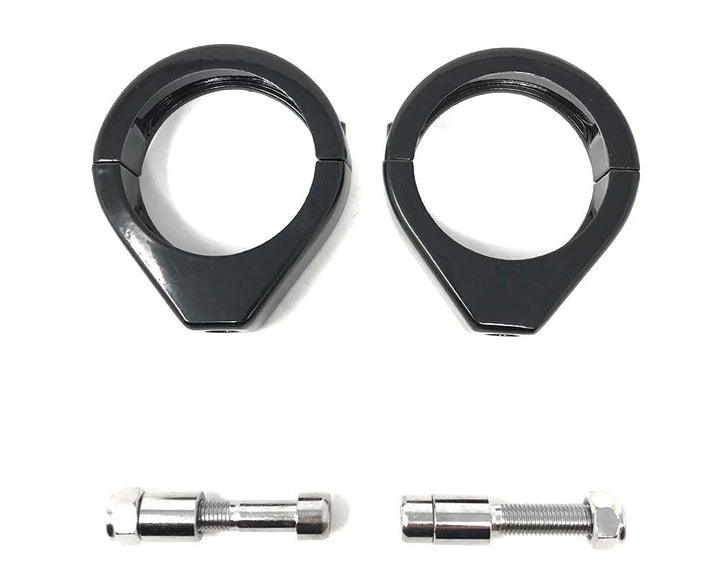 49mm Motorrad Blinker austausch Gabel Klammern - Schwarz - Geeignet für angepasstes Projekt fahrrad