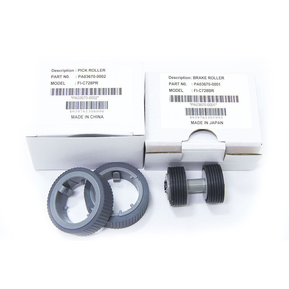 Yanzeo PA03670-0001 PA03670-0002 Scannerauswahlroller kit für Fujitsu Fi-7160 Fi-7180 Fi-7260 Fi-728