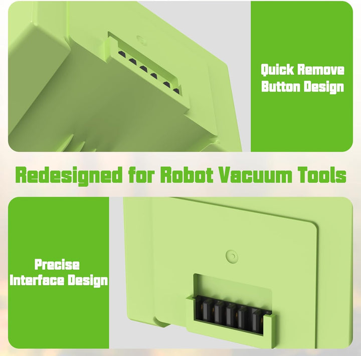 6000 mAh Li-Ionen Ersatzakku für iRobot Roomba e, i und j Serie ABL-D1 Kompatibel mit Roomba i8, i8+
