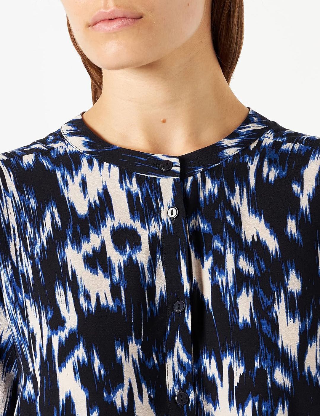 PART TWO Damen Ryapw Sh T-Shirt 32 Dark Navy Ikat Print, 32 Dark Navy Ikat Print