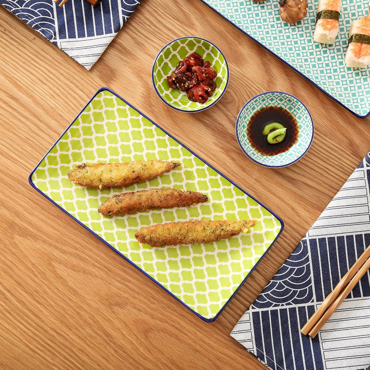 vancasso Sushi Set porzellan, MACARON japanische Ess Service, 6-teilig Geschirr-Set für 2 Personen M