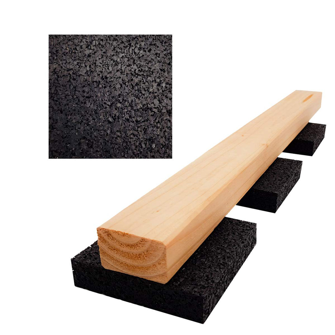 My Plast I 90 x 90 x 20 mm - 100 Stück I Terrassen-Pads – wasserbeständige Gummimatten für Terrassen