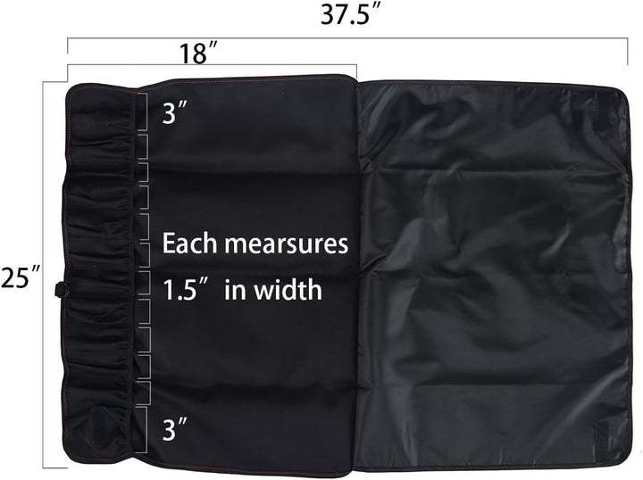 Tosnail Chef Messer Roll Tasche, Heavy Duty Messer Tasche mit 21 Slots & 1 grosse Reissverschlusstas