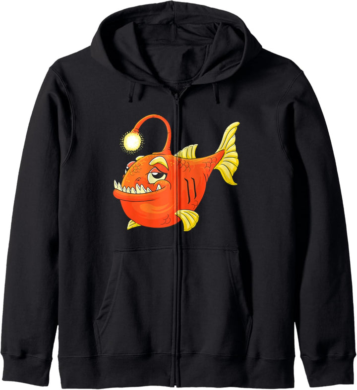 Süsses Anglerfisch Tiefsee Fisch Kapuzenjacke