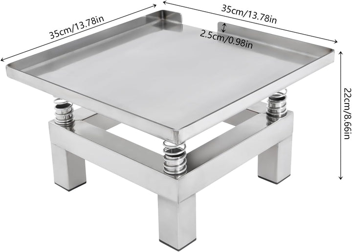 Beton Rütteltisch 50W 3000-3600 U/Min 10kg Belastung Edelstahl Vibrationsplatte Für Betonverdichtung