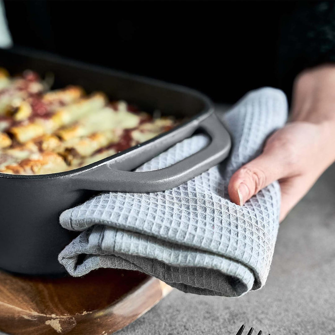 SPRINGLANE Gusseisen Auflaufform Grau, 39,2 x 21,2 cm, 4 l - Emailliert - Lasagneform, Auflaufform G
