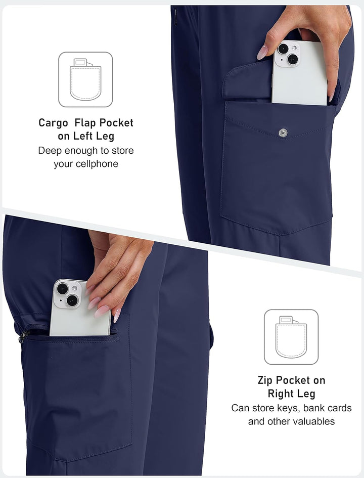 MoFiz Cargo-Caprihose für Damen, leicht, schnell trocknend, Caprihose für Damen, elegant, lässig, So