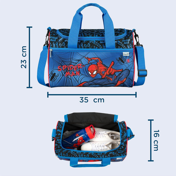 Scooli - Sporttasche für Kinder - 23 x 35 x 16 cm - geräumiges Hauptfach - Verstellbarer Schultergur