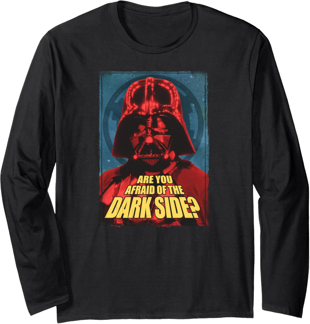 Star Wars Darth Vader Are You Afraid Text Portrait Langarmshirt