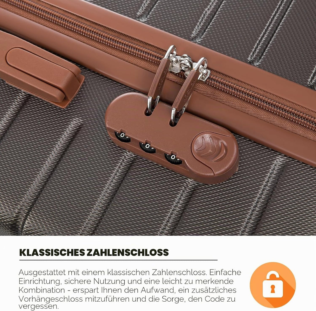 Reisekoffer Trolley Rollkoffer Handgepäck Set, Kofferset, Gepäckset Hartschalenreisekofferkoffer Sui