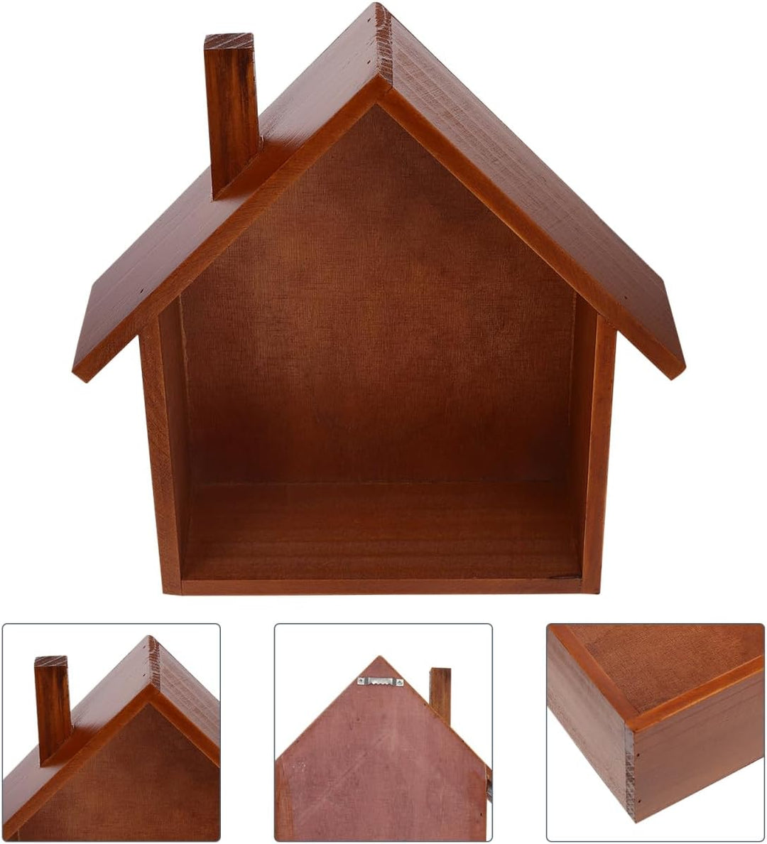 TOPBATHY Wandregal Hausform Holzregal Für Schlafzimmer Wohnzimmer Kinderzimmer Als Aufbewahrungshelf