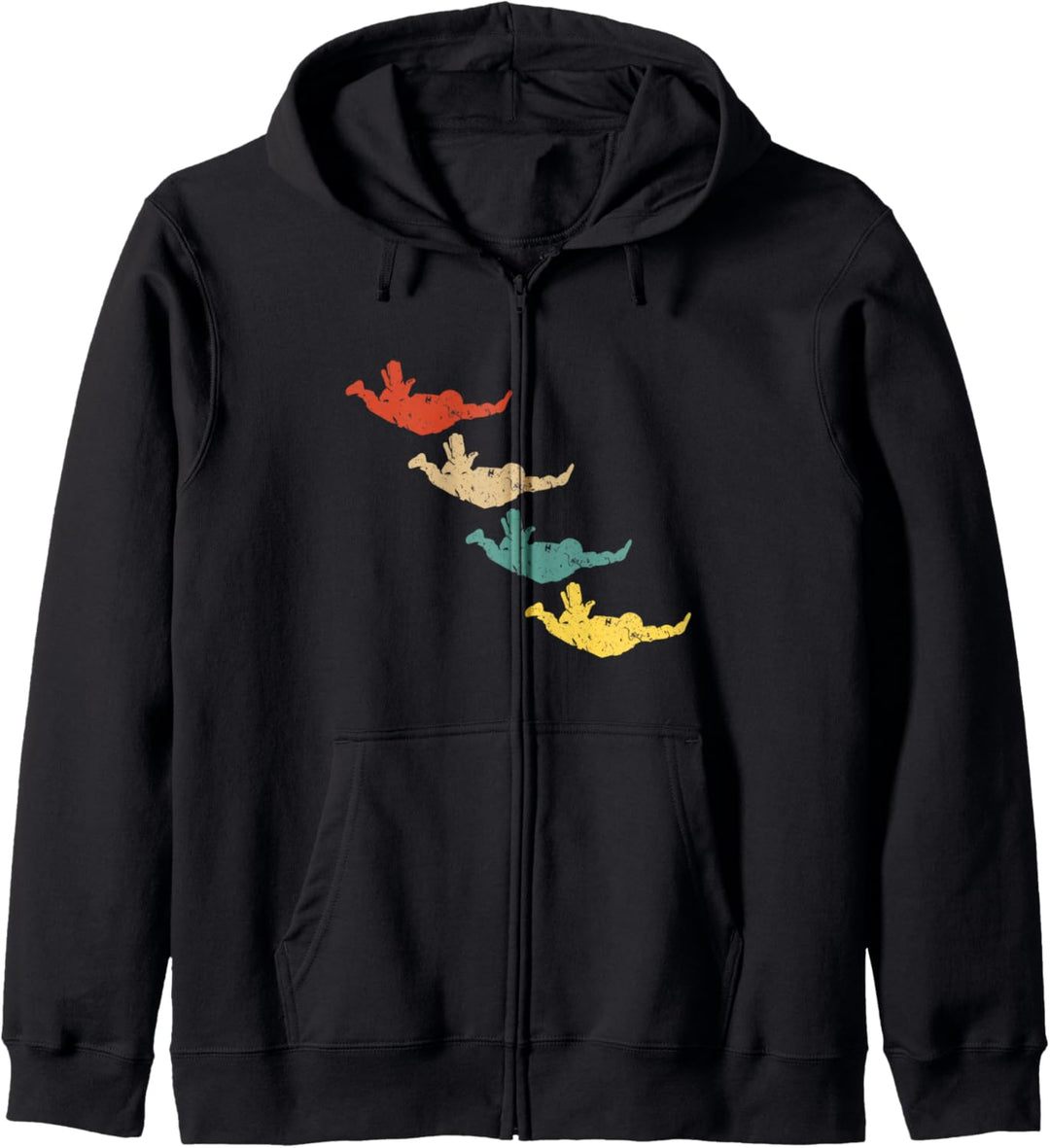 Vintage Retro Fallschirmspringer Kapuzenjacke