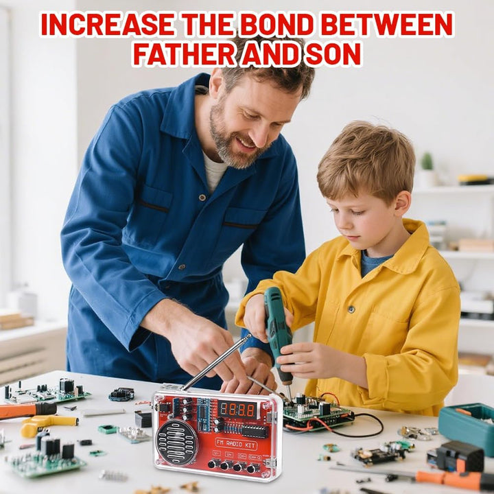Elektronik Lötübung Kit mit Digitalem Radio und Display, DIY Elektronik Bausatz mit LadeModul für An