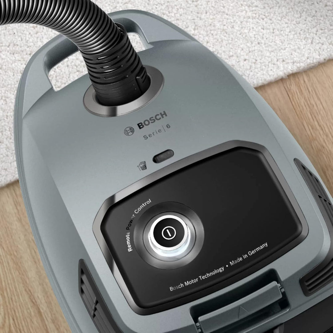 Bosch BGB6X330 Staubsauger mit Beutel, 4 L, 600 W, HEPA Filter, 75dB, 12 Meter Kabel, Grau