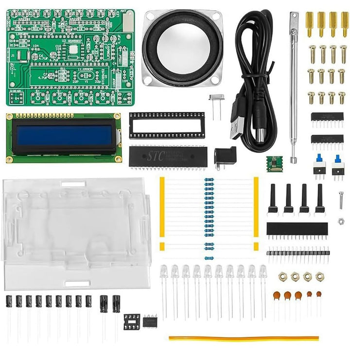 DIY Elektronik-Löt-Set, Radio, FM-Radio-Set, FM 87–108 MHz Löt-Übungsset mit LCD-Display, kabelloser