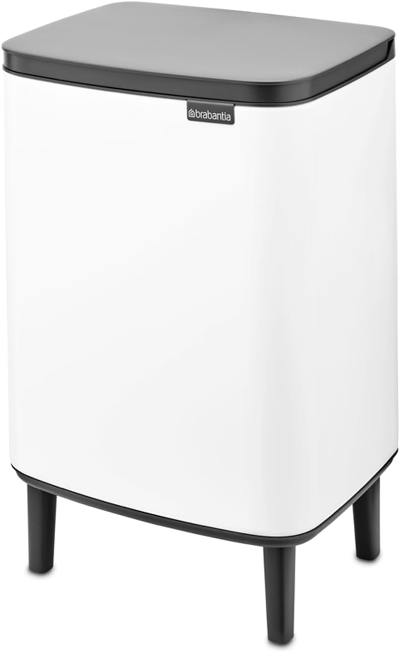 Brabantia - Mülleimer Bo Hi 12L mit Soft-Close-Deckel, herausnehmbarem Inneneimer und Transportgriff