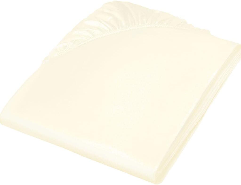 fleuresse Uni-Colours, Spannbettlaken mit Rundumgummi, Mako Satin, 100 Prozent Baumwolle, ideal für