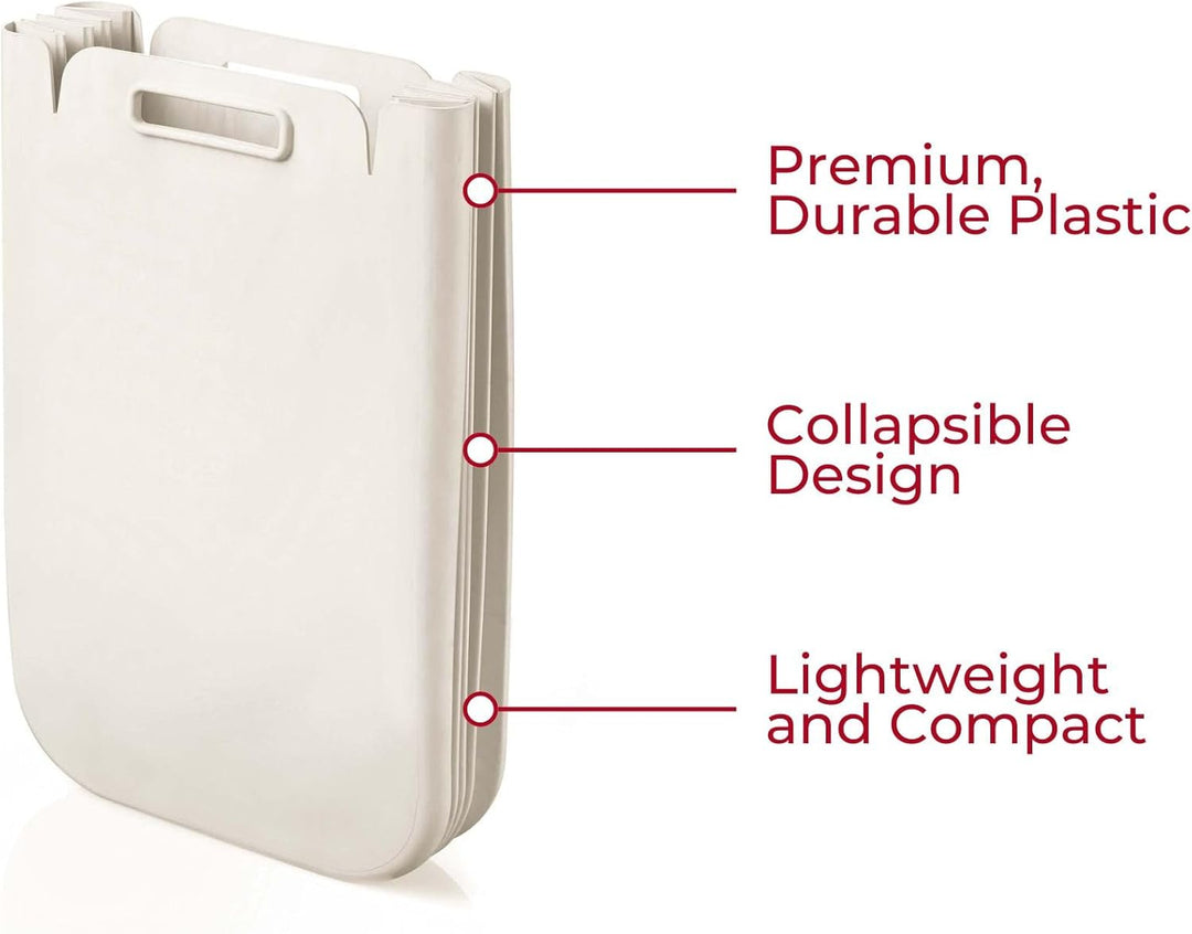 Guzzini - Home, ECO PACKLY Abfallsammler - Milchweiss, 30x25xh45 cm (open)|30x5xh45 cm (closed)|Capa