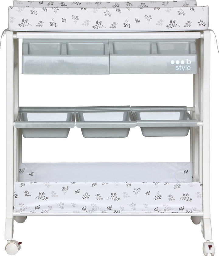 ib style ISA 2-in-1 Wickeltisch mit Badewanne, mobile Wickelkombination, Rollbar, grosse Aufbewahrun