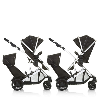 Hauck Geschwister Kinderwagen Duett 2 / Buggy für 2 Kinder / Sitz Oben Umbaubar in Baby Wanne für Ne