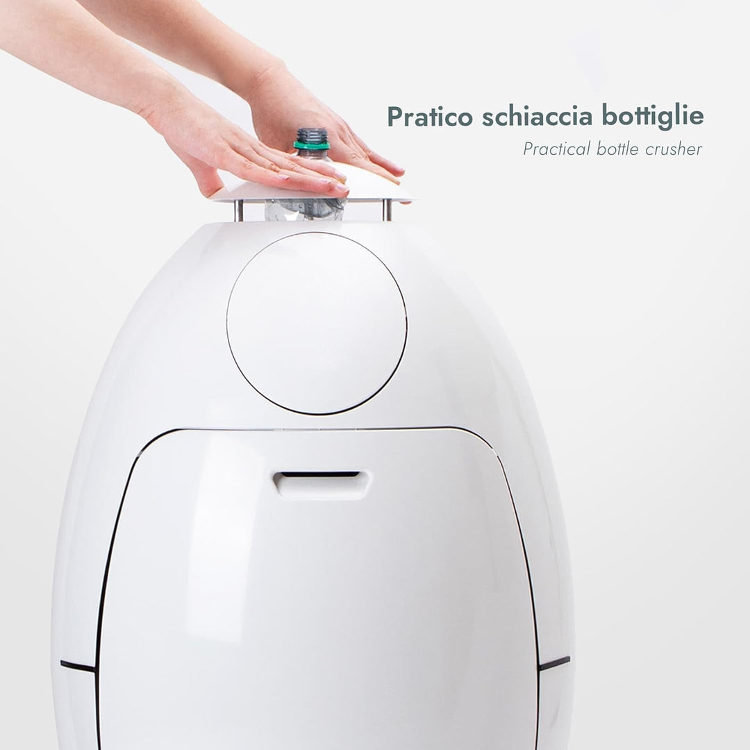 SoldiDesign Ovetto Mülltrennsysteme mit 3 Fächer (3 x 18 Liter) - Abfalleimer und Recycling Mülleime