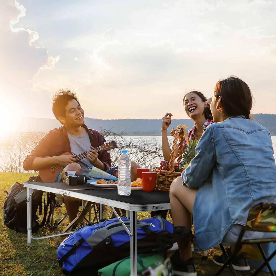 GOODS+GADGETS Klappbarer Multifunktionstisch Mehrzwecktisch Campingtisch Camping-Set Klapptisch Mark
