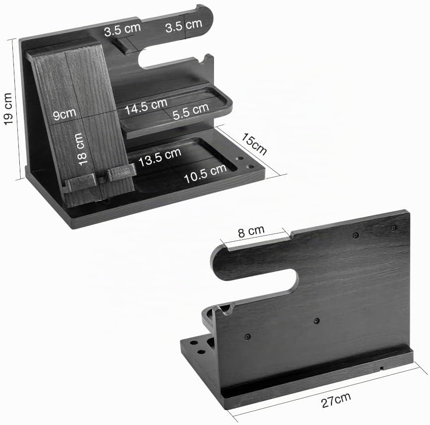 Geschenke für Männer Weihnachten Holz Telefon Dockingstation Uhren Geldbörsen Nachttisch Organizer G