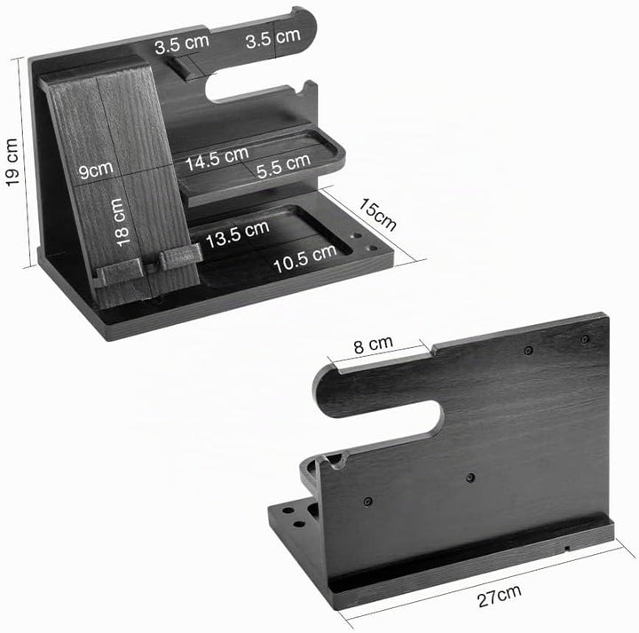 Geschenke für Männer Weihnachten Holz Telefon Dockingstation Uhren Geldbörsen Nachttisch Organizer G