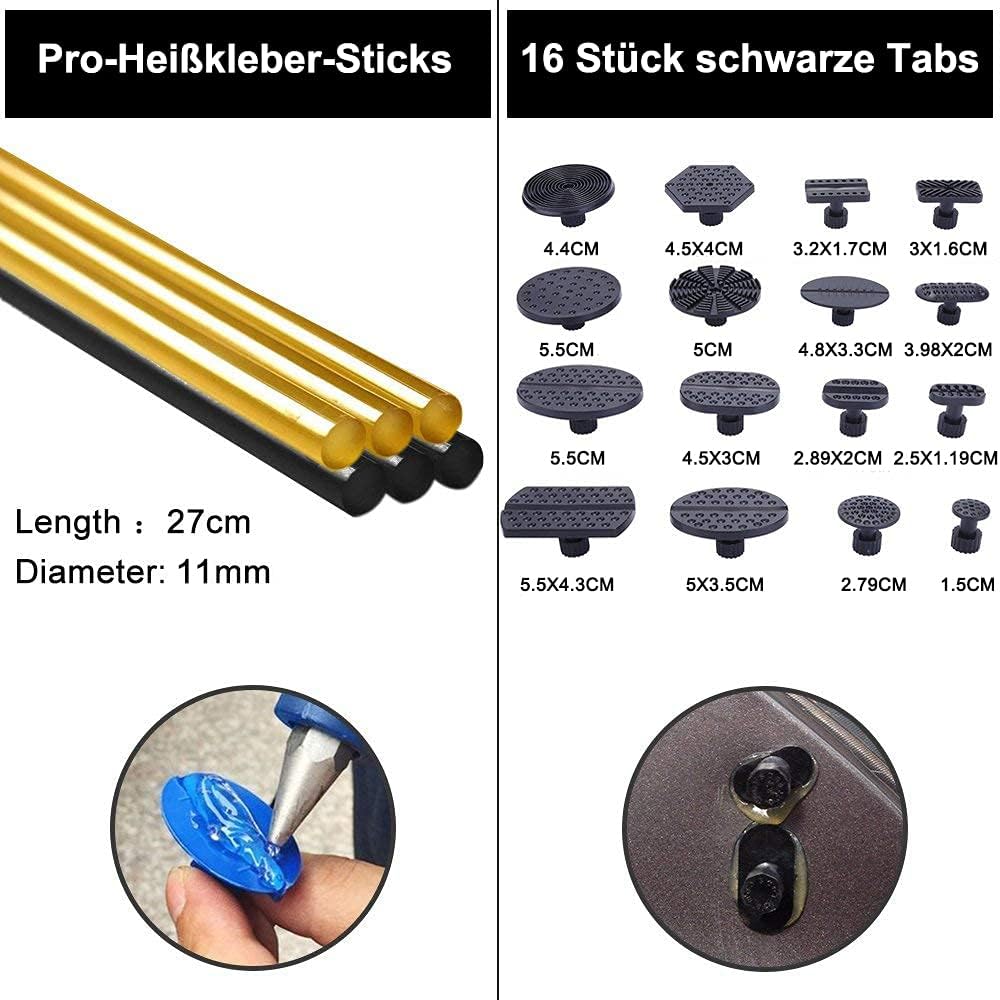 Manelord Dellen Reparatur Ausbeulwerkzeug Lackfreies Dent Puller Set, Dellen Reparaturset, Auto Pain