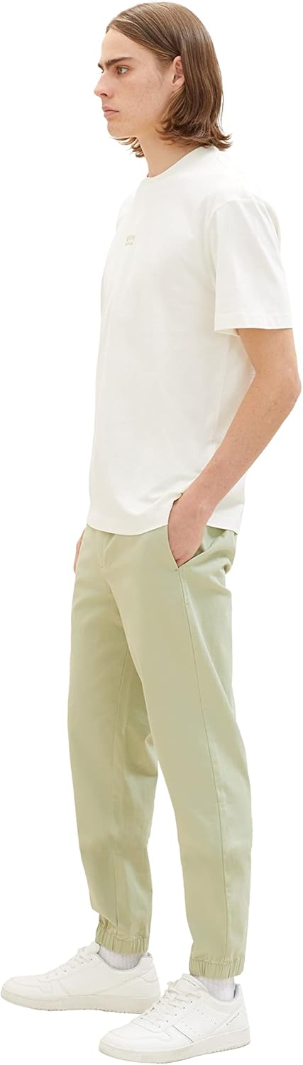 TOM TAILOR Denim Herren 1037538 Tapered Fit Chino Hose, 32246-garden Peat, M