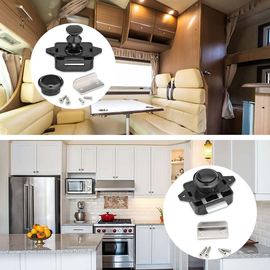 5 Stück Wohnmobil Schlösser, Metall Push Button Catch Door Lock Möbelschloss Schrank Schloss Cabinet