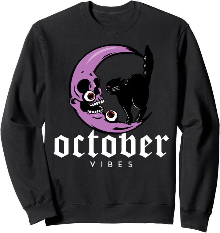 Oktober Vibes lustiges Kostüm Halloween Sweatshirt