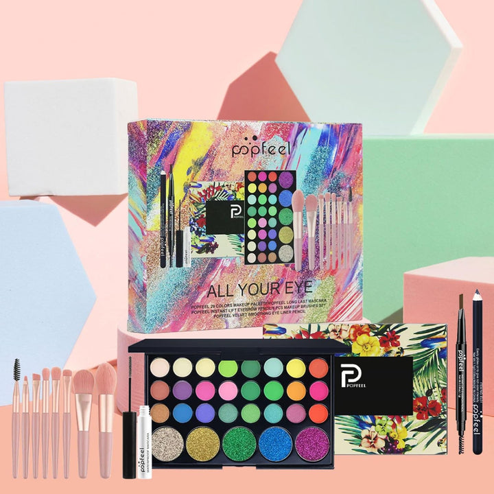 RoseFlower Profi Make Up Set Schminkkoffer Mädchen Teenager Schminkset Kosmetische Makeup Paletten L