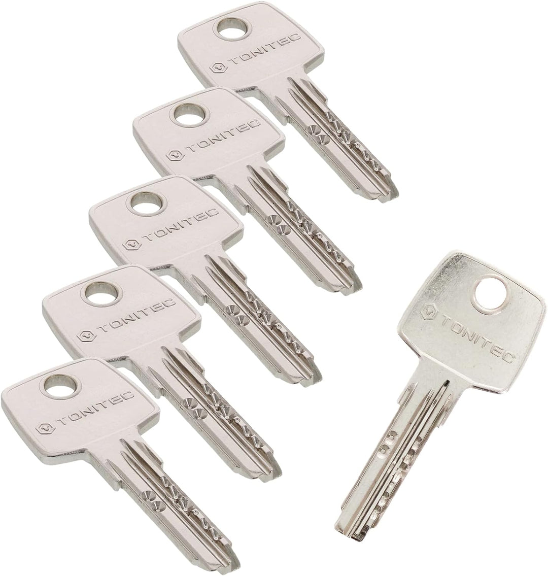 ABUS Türzylinder Schliesszylinder Zylinder EC550 inkl. 5 Schlüssel inkl. ToniTec CodeCard Grösse 30/