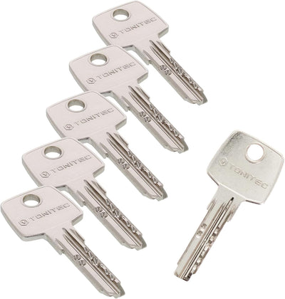 ABUS Türzylinder Schliesszylinder Zylinder EC550 inkl. 5 Schlüssel inkl. ToniTec CodeCard Grösse 30/