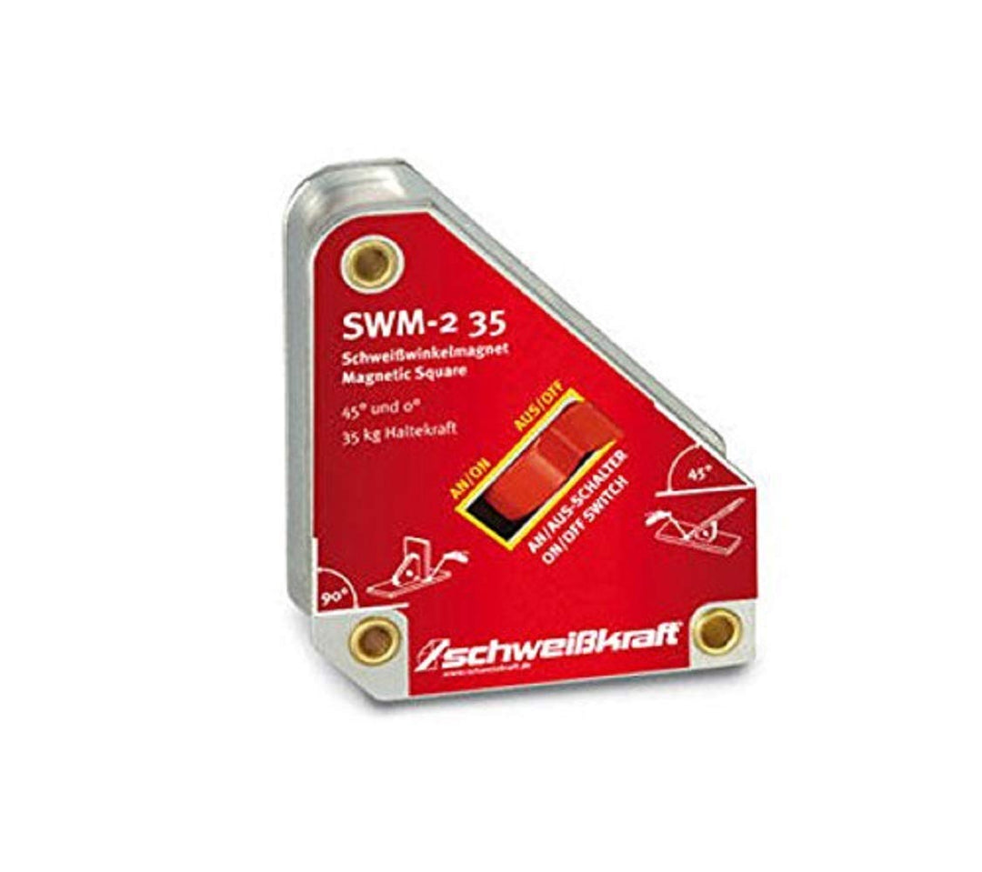 Schweisskraft Schweisswinkelmagnet SWM-2 (Haltekraft 35 kg, Kippschalter, für Rohre, Winkel und Flac