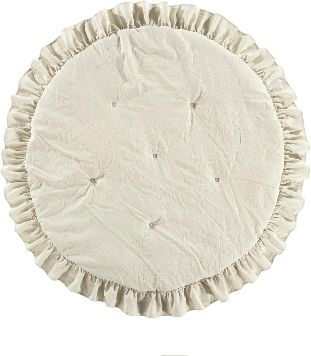 Lush Decor Baby Runde Rüschen-Spielmatte, 91,4 cm Durchmesser, neutral, Neutral
