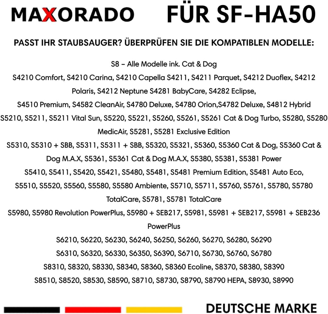 4 Stück Hepa Aktivkohlefilter Filter passend für Miele S5 S8 C2 C3 Staubsauger SF-AH-50 SF-HA-50 599